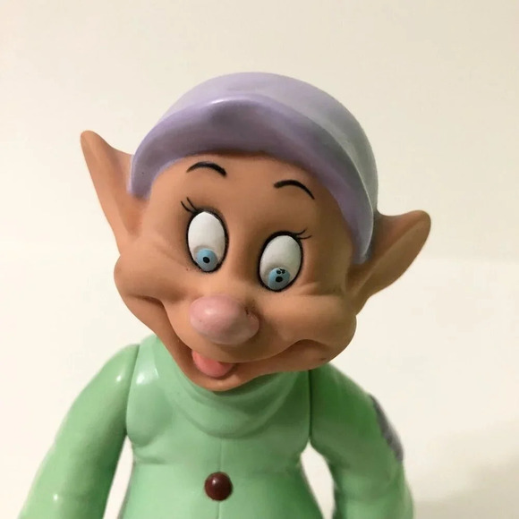 Vtg 1990s Disney Snow White And The Seven Dwarfs Dopey Vinyl Figure - Picture 2 of 16